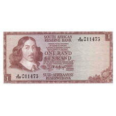 P109b South Africa - 1 Rand Year ND (1972)